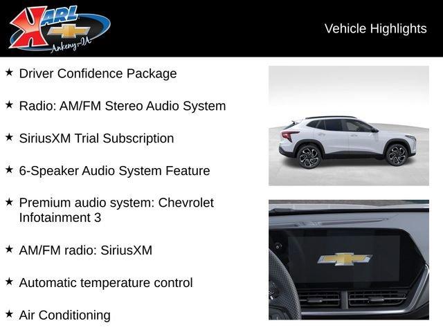 new 2025 Chevrolet Trax car, priced at $26,690