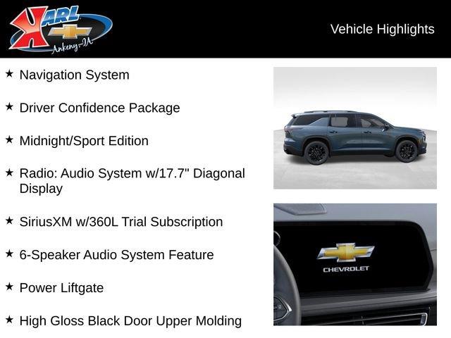 new 2025 Chevrolet Traverse car, priced at $46,980