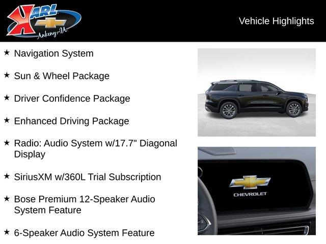 new 2025 Chevrolet Traverse car, priced at $52,130