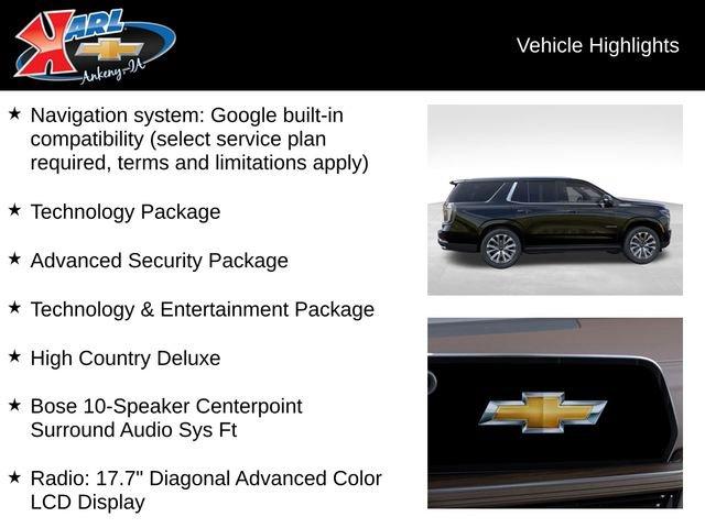 new 2025 Chevrolet Tahoe car, priced at $93,904