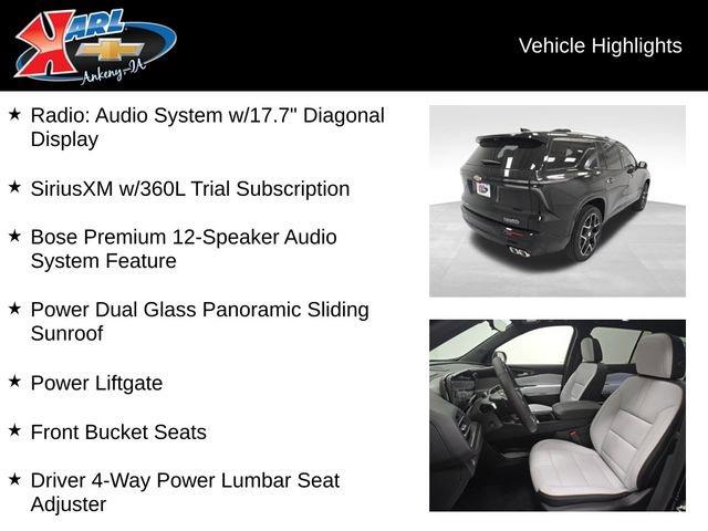 new 2026 Chevrolet Traverse car, priced at $60,495