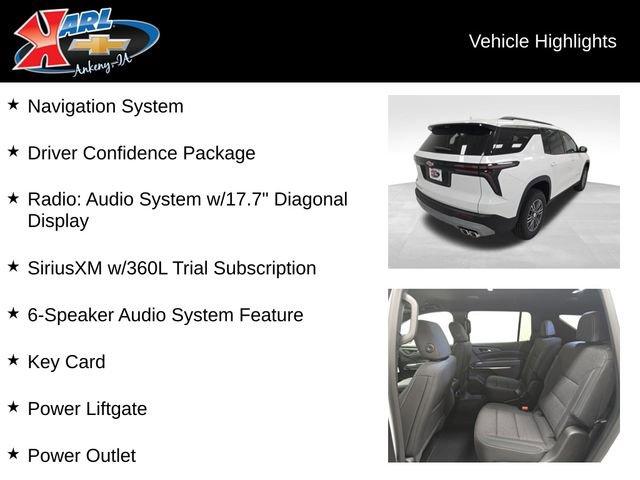 new 2026 Chevrolet Traverse car, priced at $45,920