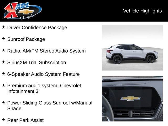 new 2025 Chevrolet Trax car, priced at $27,585