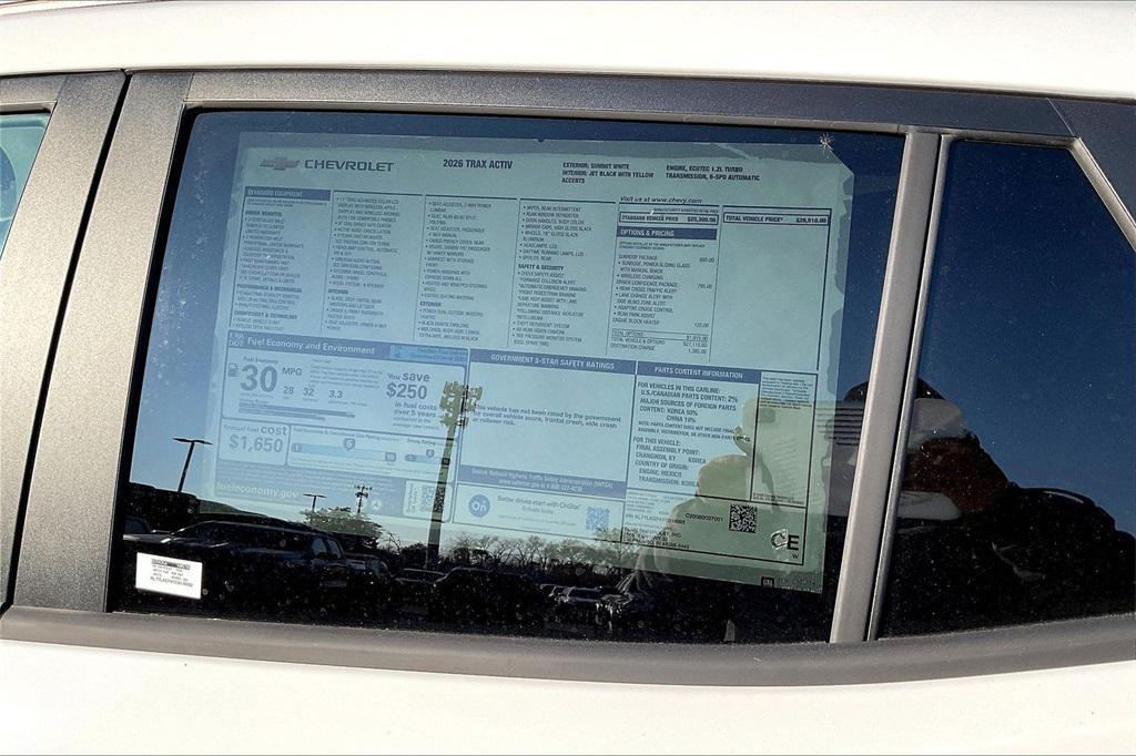 new 2026 Chevrolet Trax car, priced at $28,510