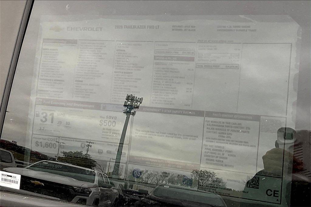 new 2026 Chevrolet TrailBlazer car, priced at $25,374