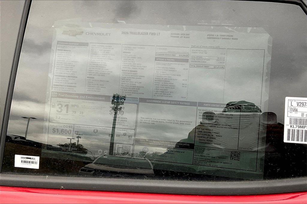 new 2026 Chevrolet TrailBlazer car, priced at $24,840