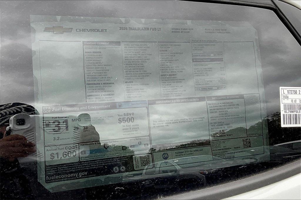 new 2026 Chevrolet TrailBlazer car, priced at $23,782