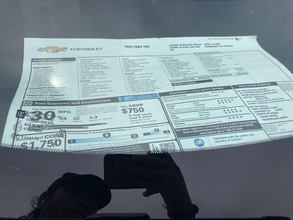 new 2025 Chevrolet Trax car, priced at $24,831