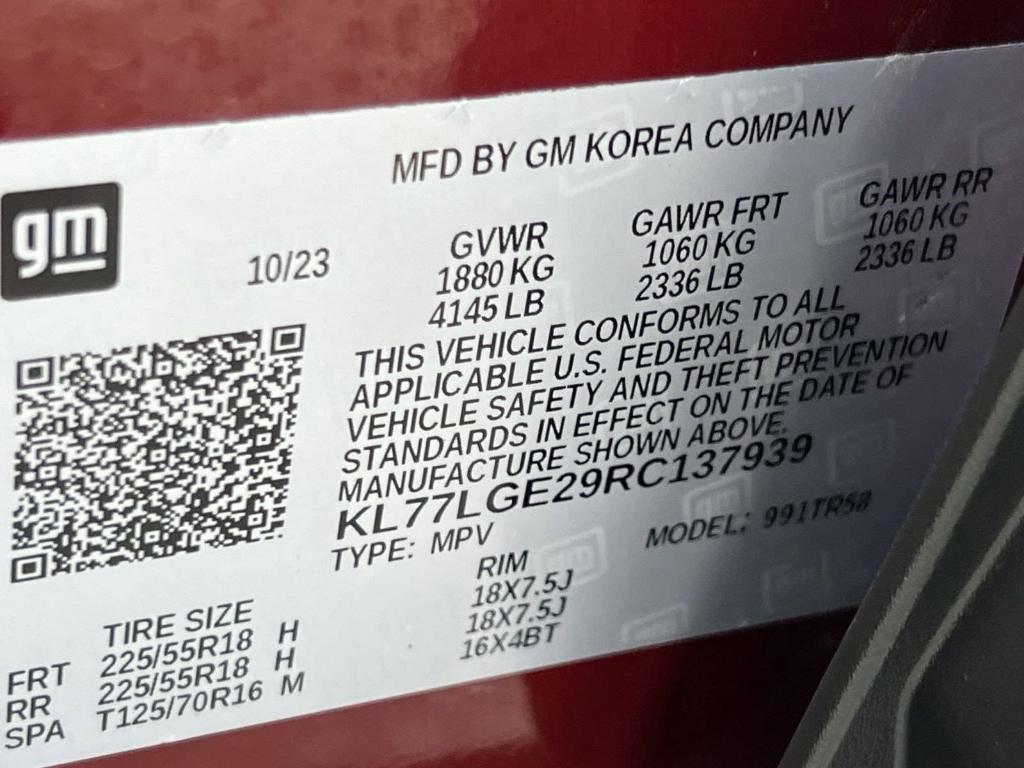 used 2024 Chevrolet Trax car, priced at $21,298