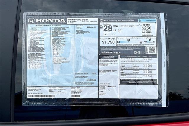 new 2026 Honda HR-V car