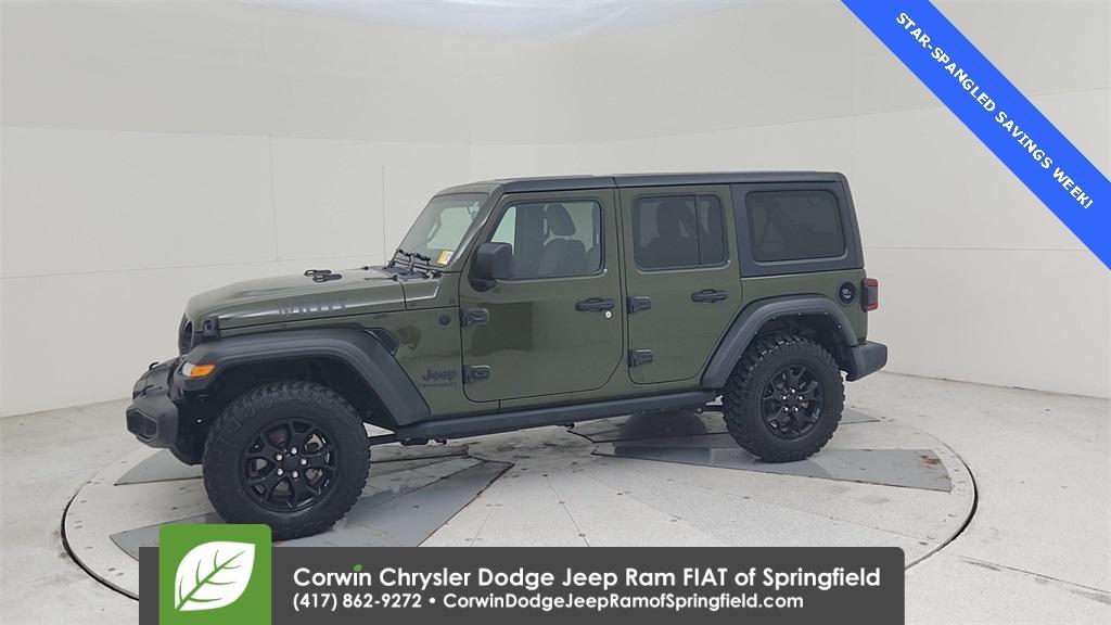 used 2021 Jeep Wrangler Unlimited car, priced at $31,227
