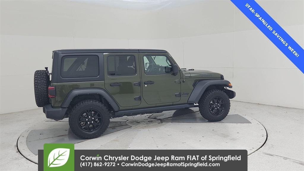 used 2021 Jeep Wrangler Unlimited car, priced at $31,227