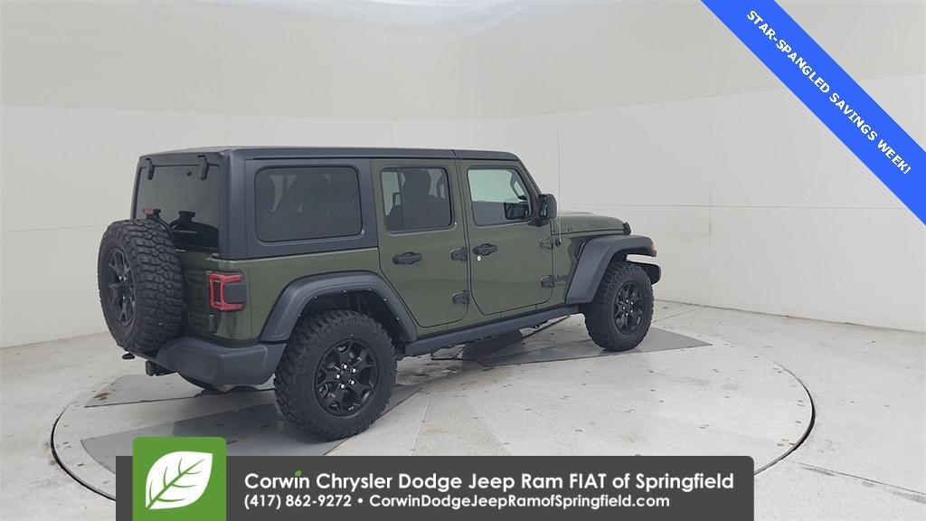 used 2021 Jeep Wrangler Unlimited car, priced at $31,227