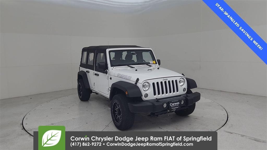 used 2016 Jeep Wrangler Unlimited car, priced at $21,500