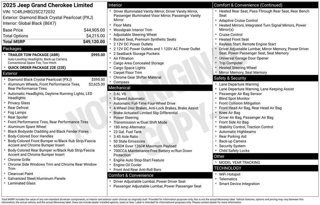 new 2025 Jeep Grand Cherokee car, priced at $42,746