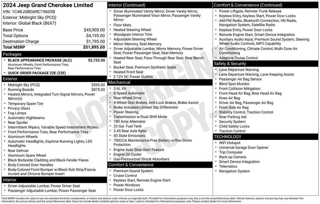 used 2024 Jeep Grand Cherokee car, priced at $35,994