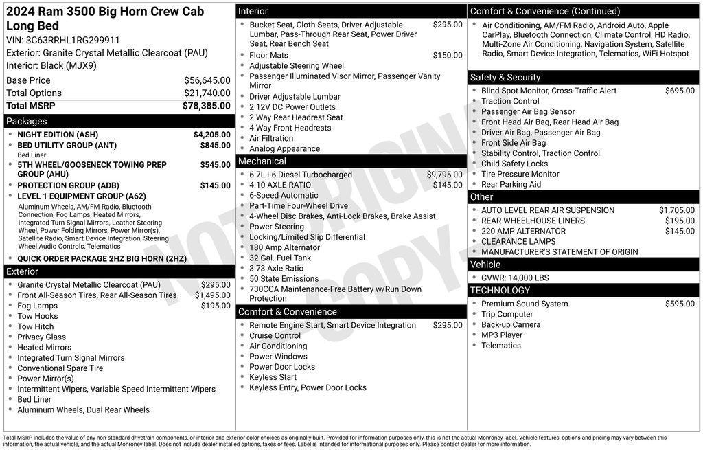 used 2024 Ram 3500 car, priced at $58,869