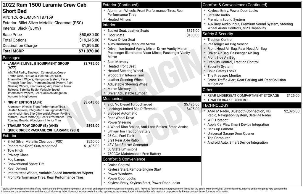 used 2022 Ram 1500 car, priced at $34,996
