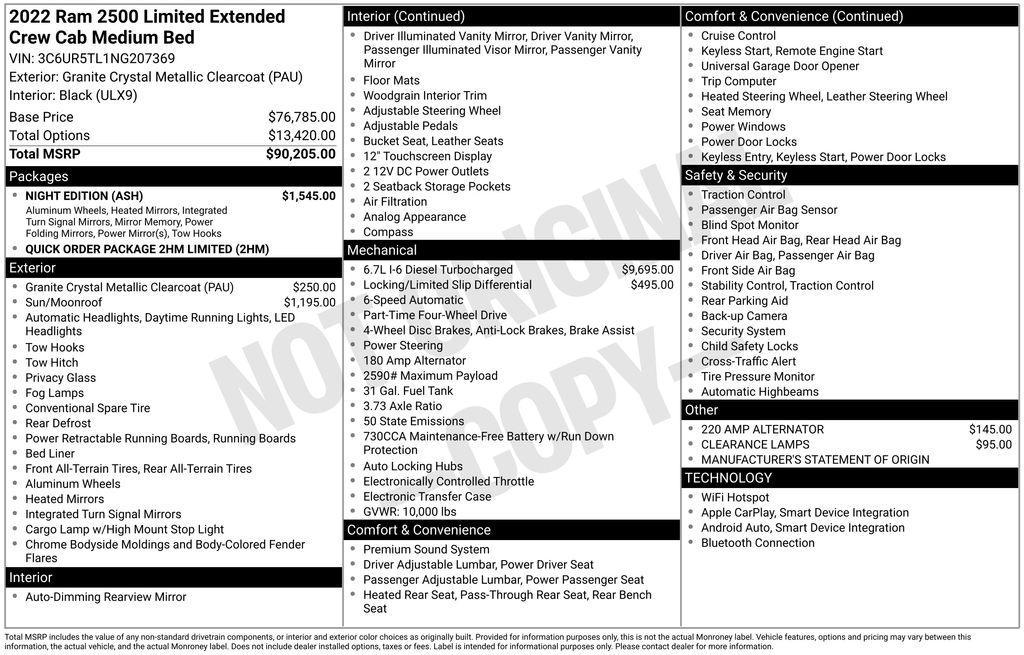 used 2022 Ram 2500 car, priced at $64,489