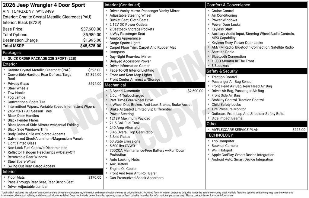new 2026 Jeep Wrangler car