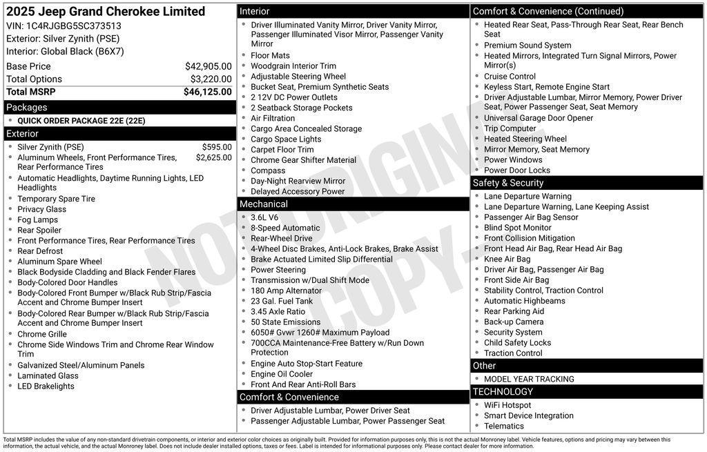 new 2025 Jeep Grand Cherokee car, priced at $39,058