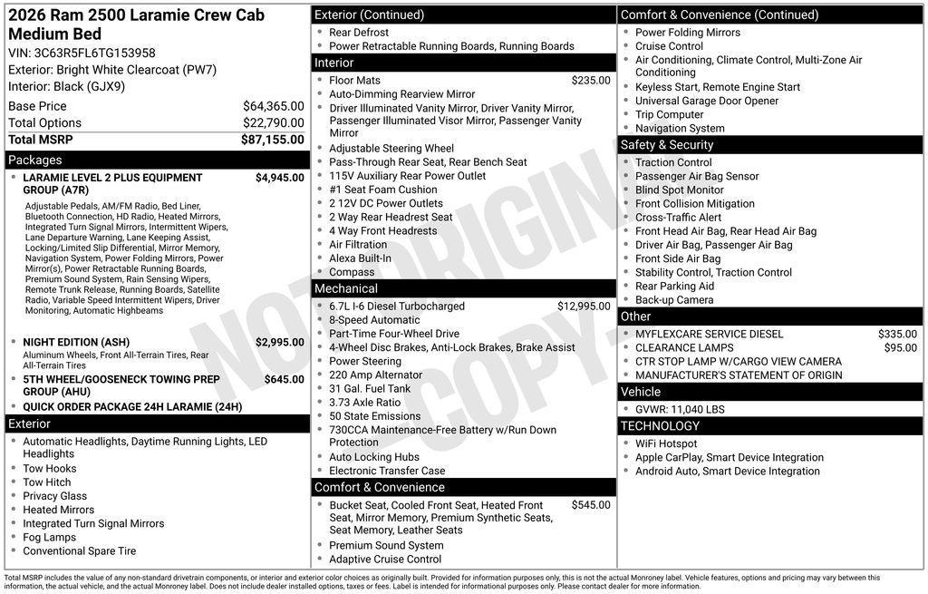 new 2026 Ram 2500 car
