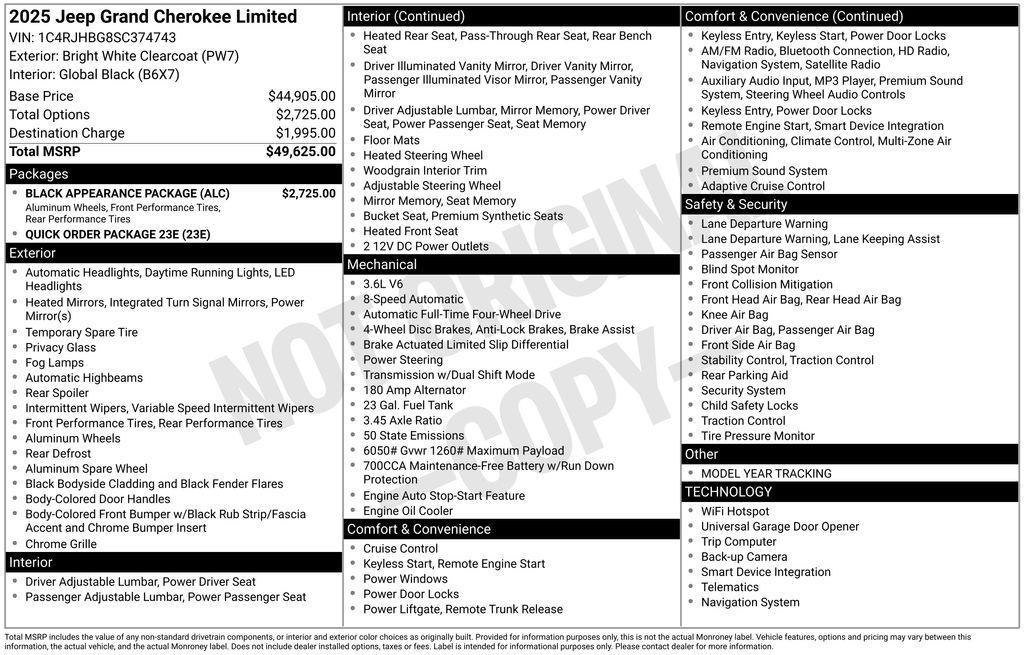 new 2025 Jeep Grand Cherokee car, priced at $41,409