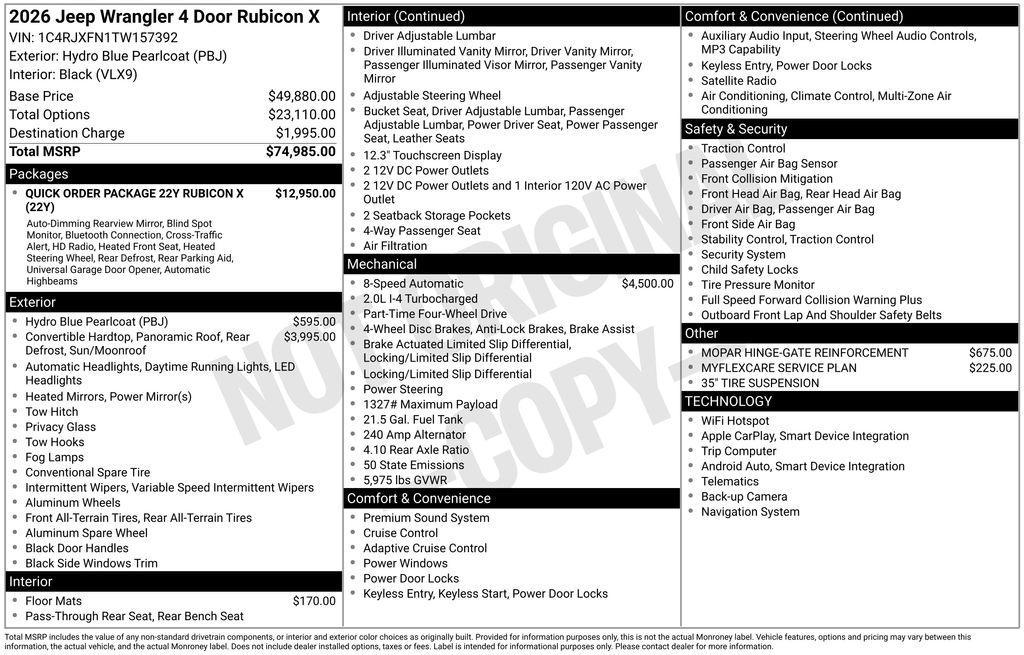 new 2026 Jeep Wrangler car