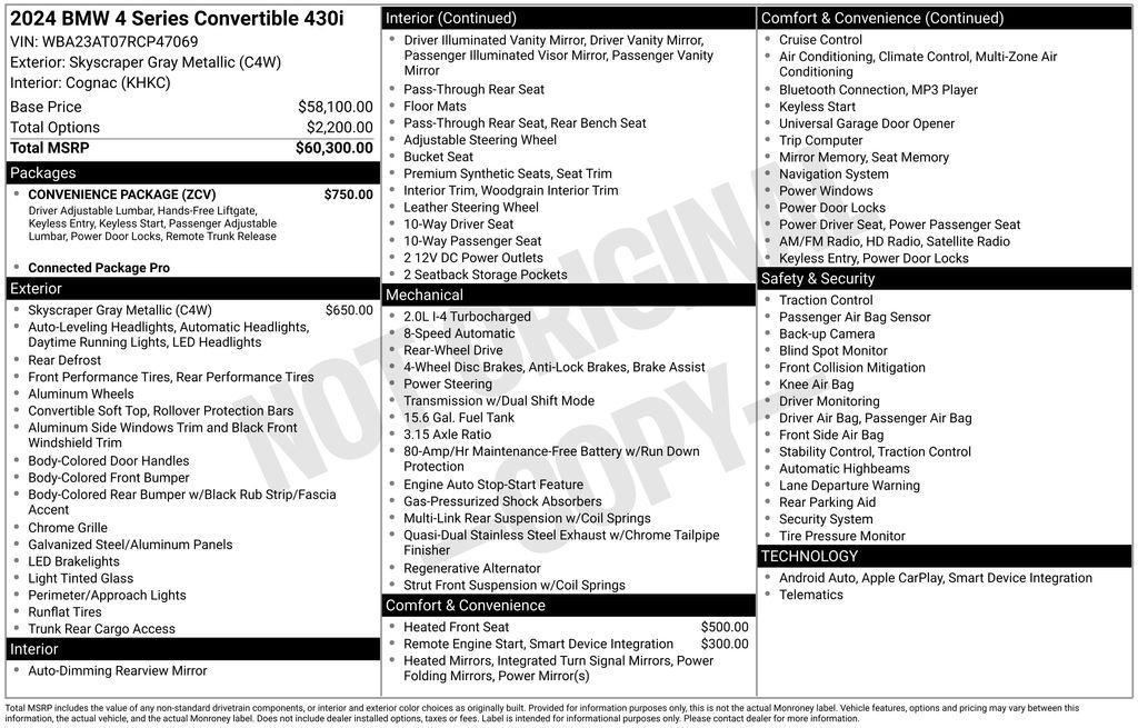 used 2024 BMW 430 car, priced at $35,996