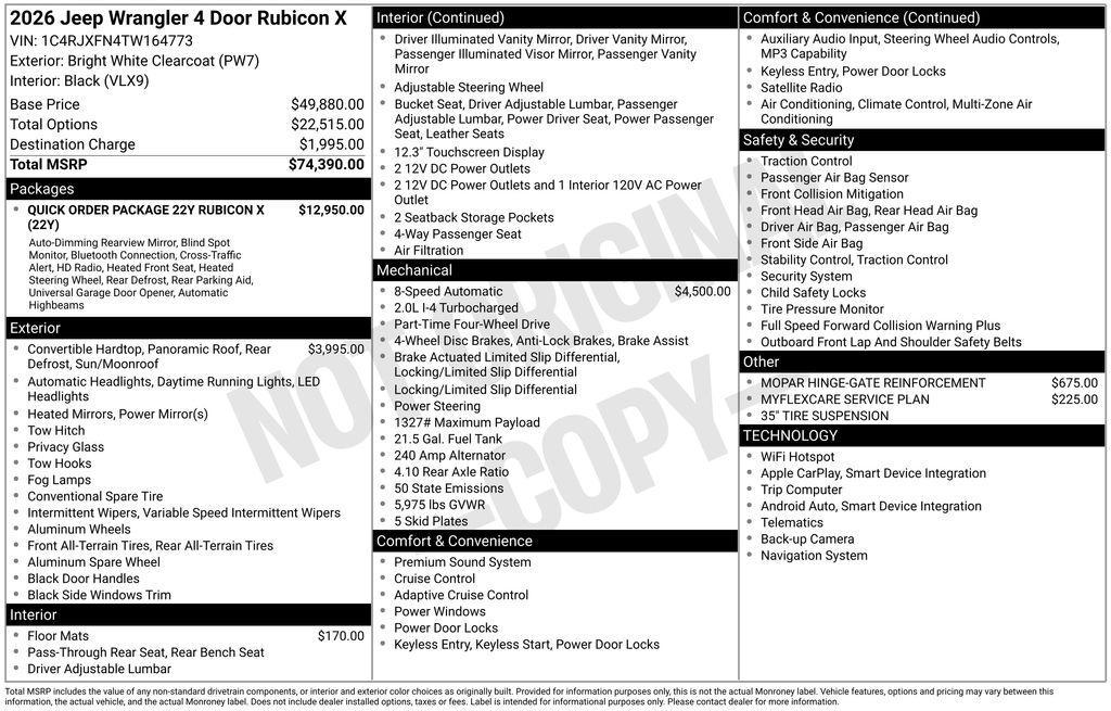new 2026 Jeep Wrangler car