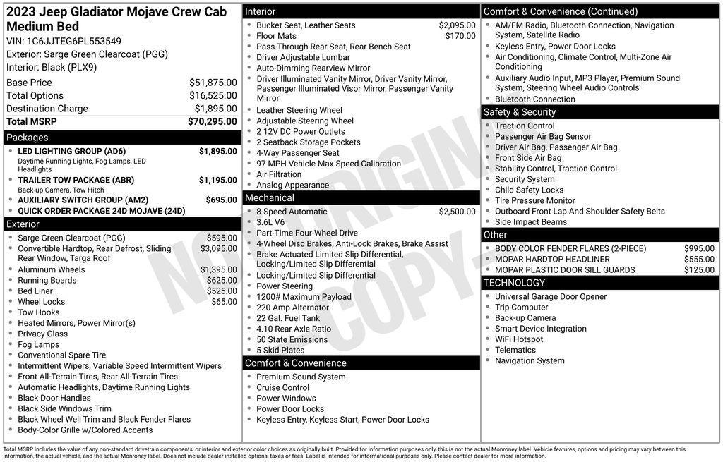 used 2023 Jeep Gladiator car, priced at $40,699