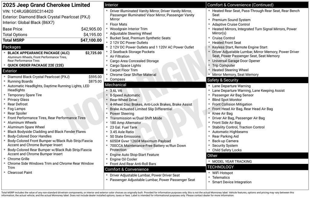 new 2025 Jeep Grand Cherokee car, priced at $43,667