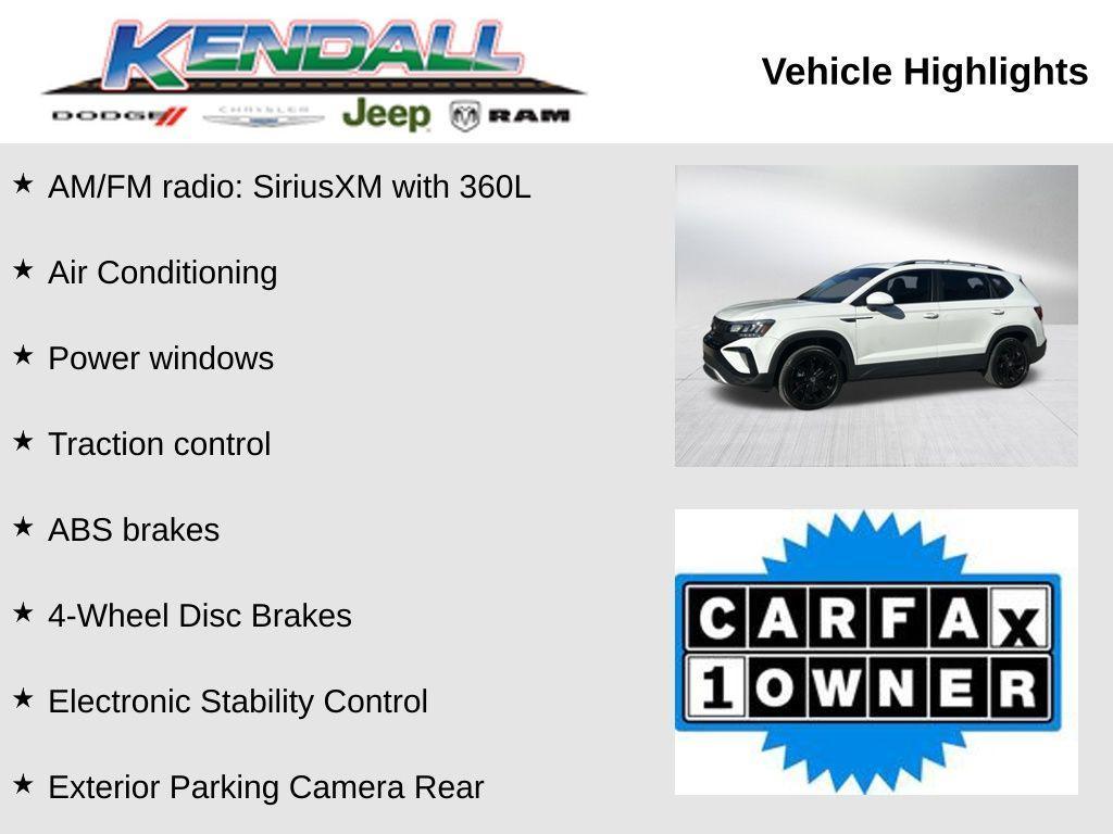 used 2022 Volkswagen Taos car, priced at $17,846