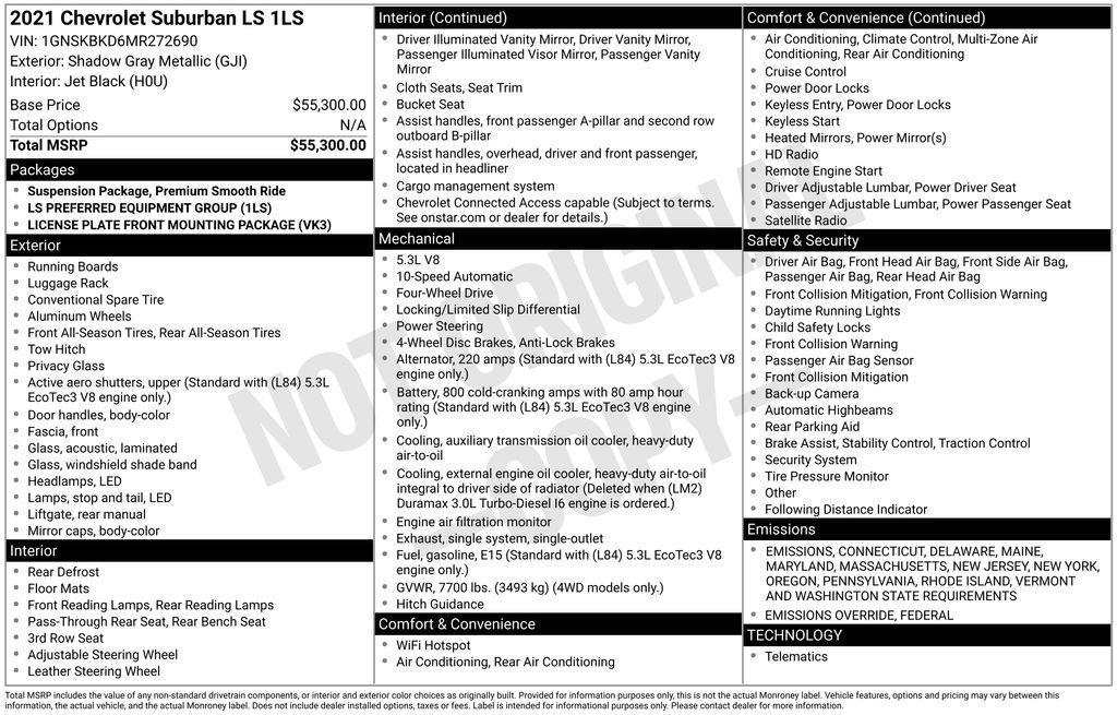 used 2021 Chevrolet Suburban car, priced at $39,789