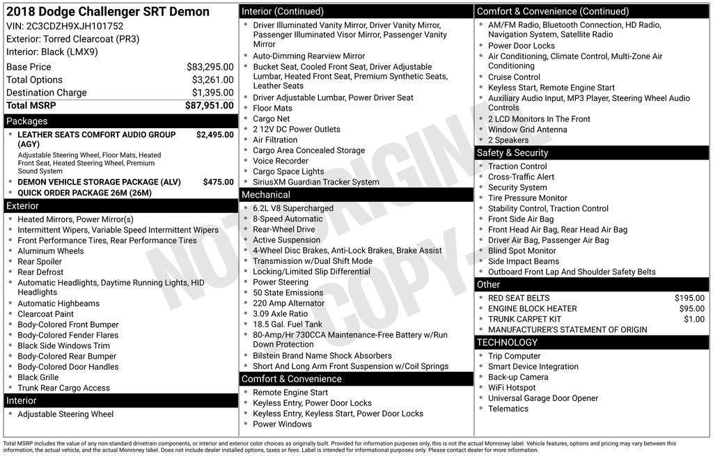 used 2018 Dodge Challenger car, priced at $119,568
