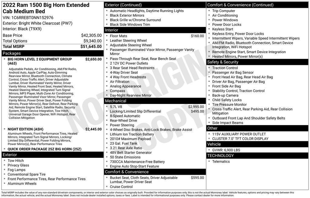 used 2022 Ram 1500 car, priced at $31,267