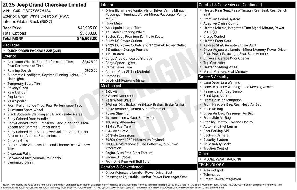new 2025 Jeep Grand Cherokee car, priced at $40,288