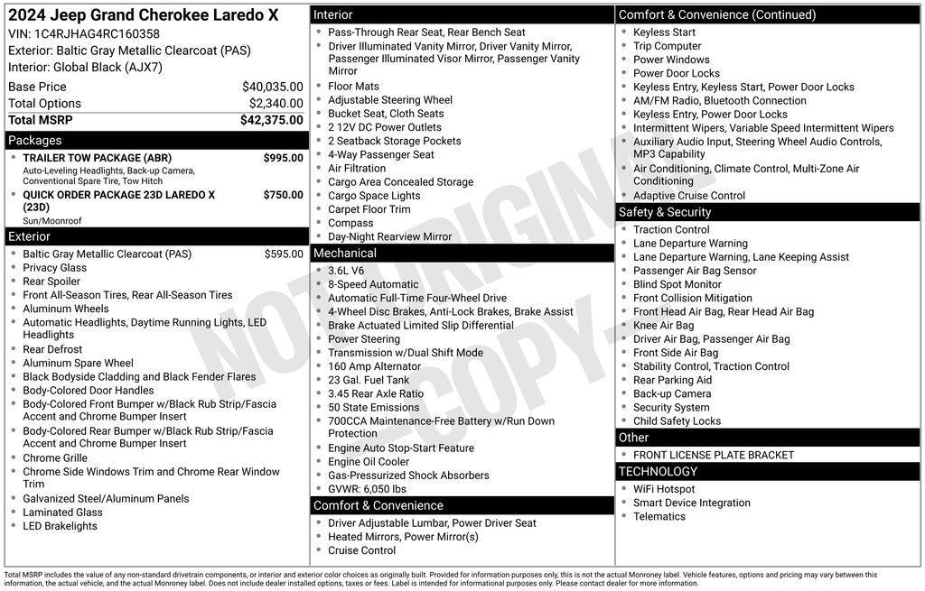 used 2024 Jeep Grand Cherokee car, priced at $28,543