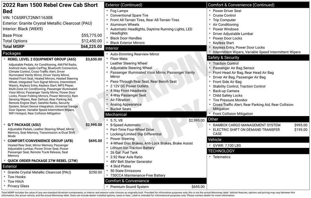 used 2022 Ram 1500 car, priced at $41,984