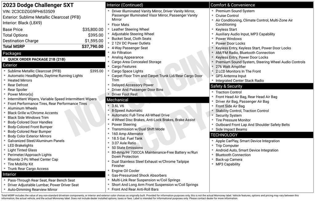 used 2023 Dodge Challenger car, priced at $26,267