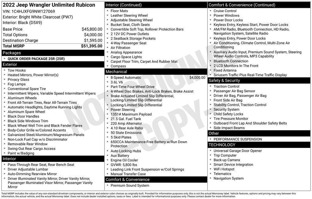 used 2022 Jeep Wrangler Unlimited car, priced at $39,849