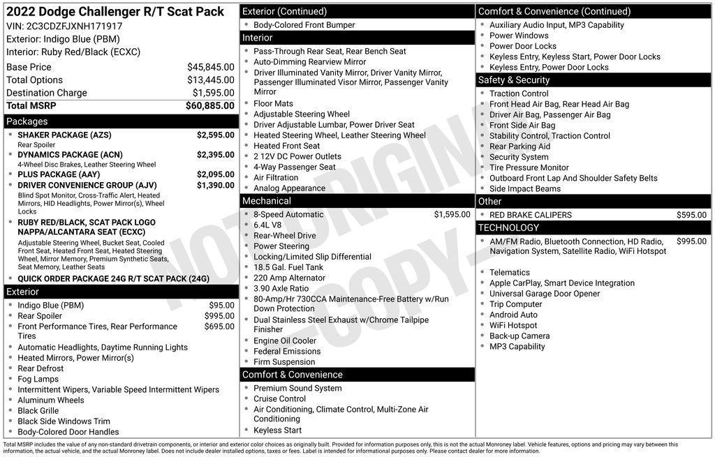 used 2022 Dodge Challenger car, priced at $38,696
