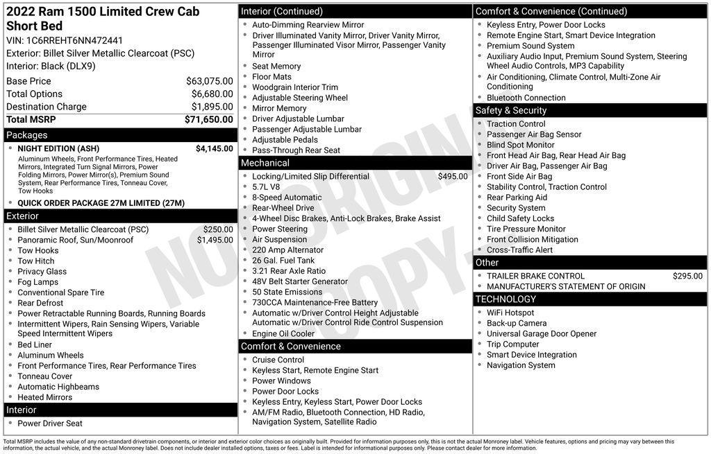 used 2022 Ram 1500 car, priced at $40,314