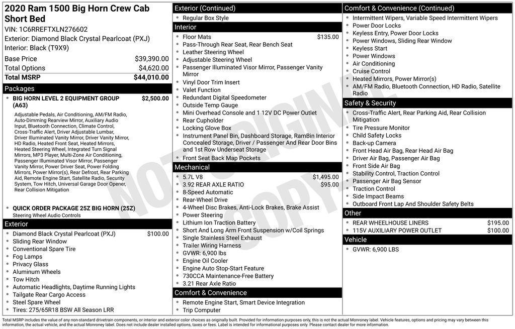 used 2020 Ram 1500 car, priced at $27,994