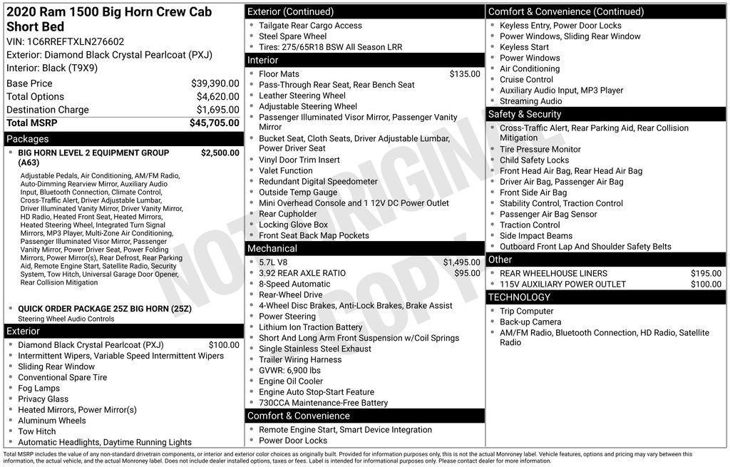 used 2020 Ram 1500 car, priced at $27,599