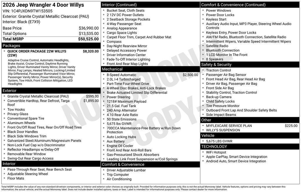 new 2026 Jeep Wrangler car