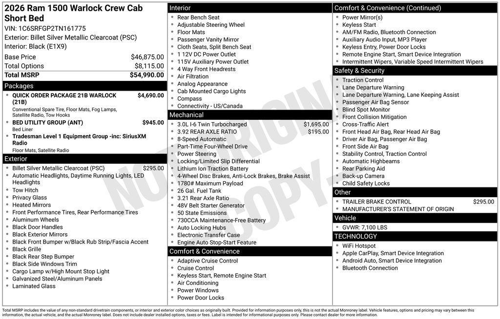 new 2026 Ram 1500 car
