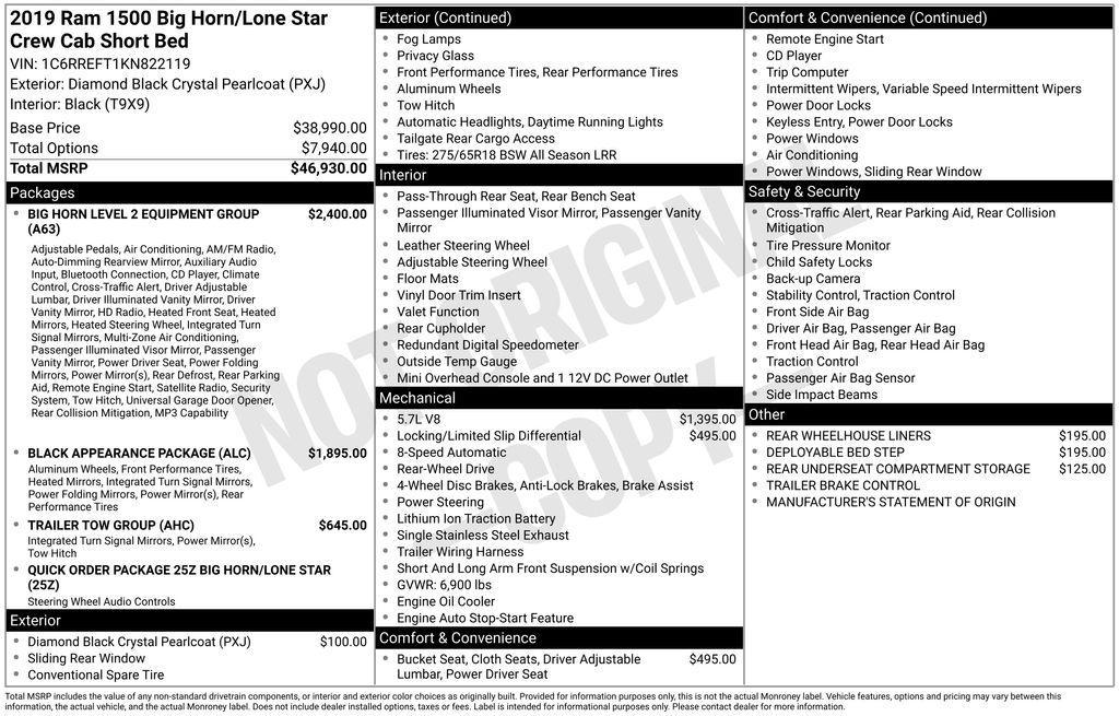 used 2019 Ram 1500 car, priced at $27,865