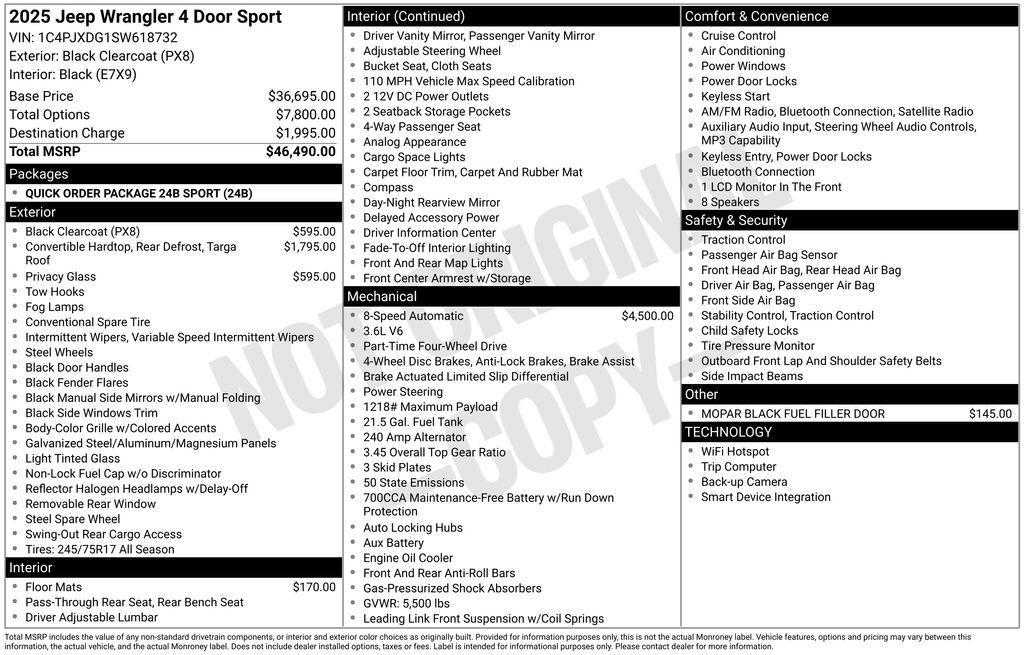 new 2025 Jeep Wrangler car, priced at $36,771