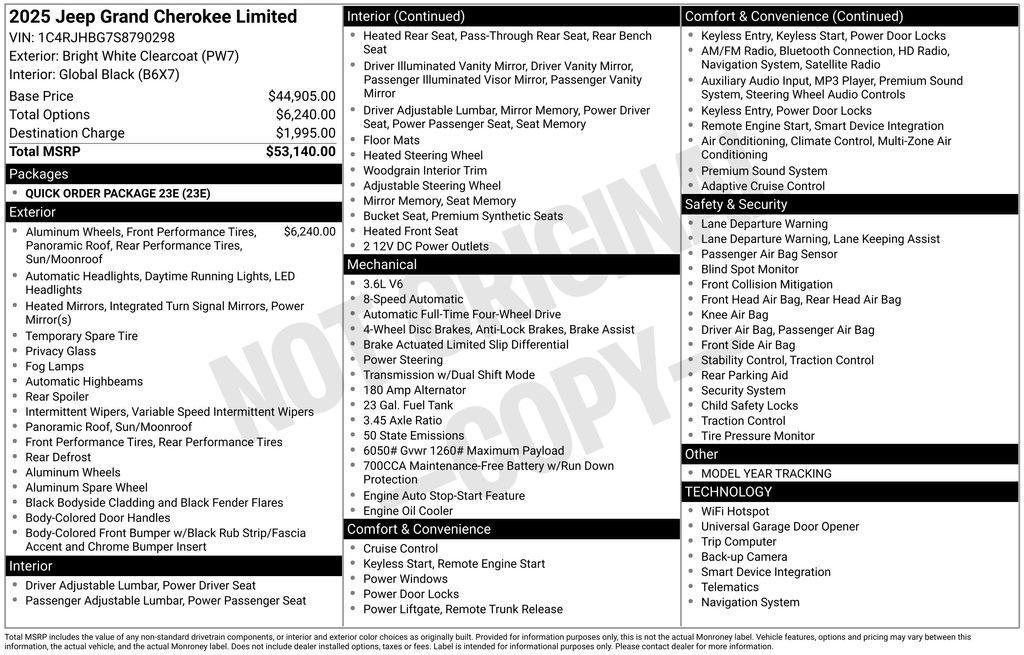 new 2025 Jeep Grand Cherokee car, priced at $44,607